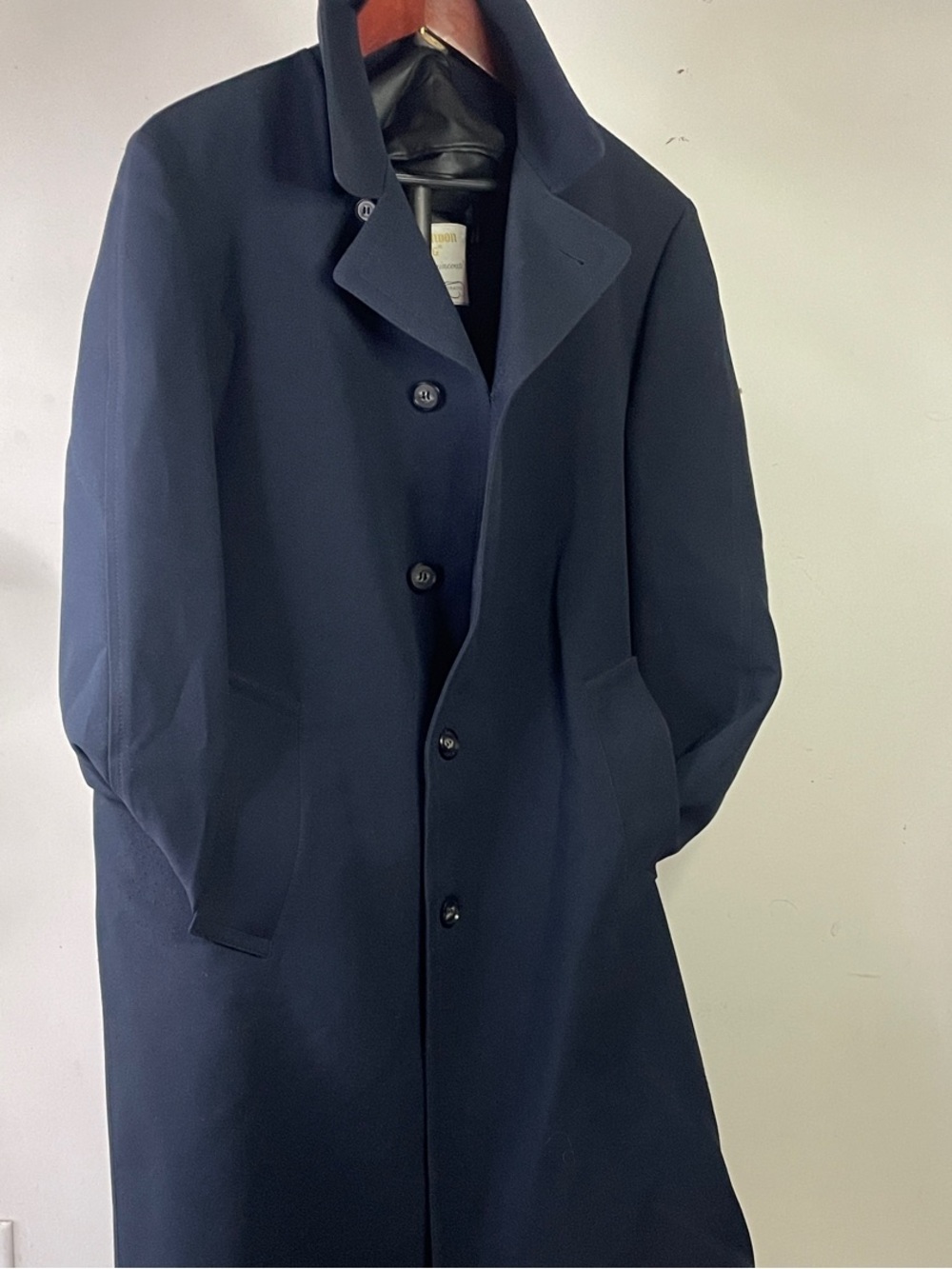London Fog Dark Navy Single-Breasted Pea Coat
